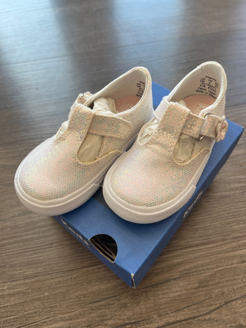 Toddler GirlSparkle Mary Jane Kids' Shoes - Cream/Pearl Size 5